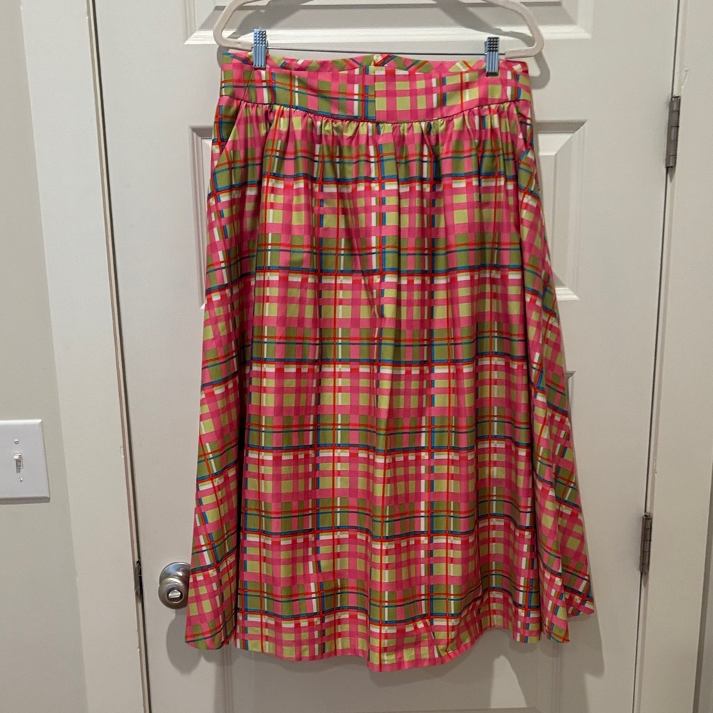 ADORABLE! Plaid Pink and Green Women's Skirt
